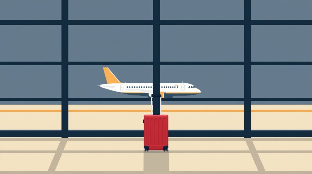 Słówka angielskie lotnisko – ilustracja terminala lotniczego