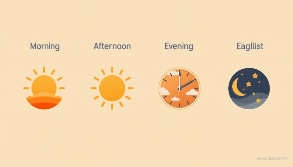 Pory dnia po angielsku – morning afternoon evening night